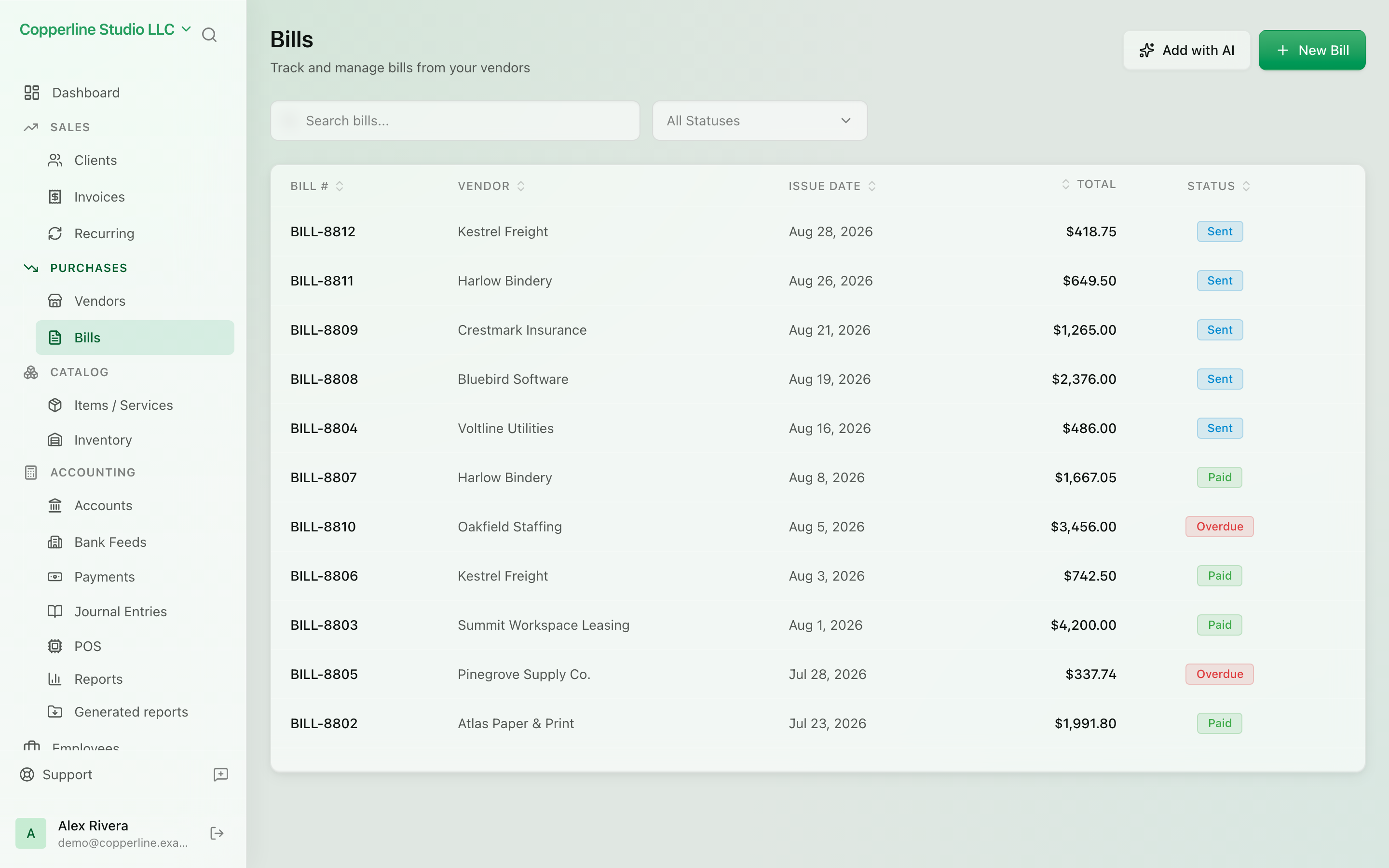 The File attachments screen in Nefin